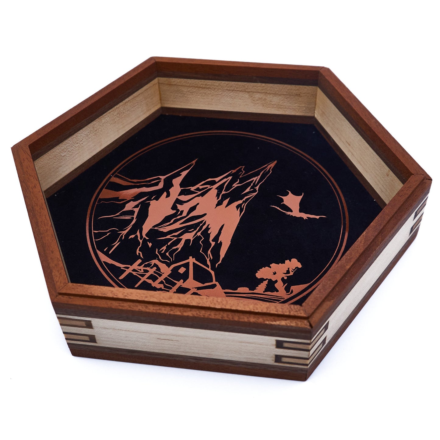 Black Bear Workshops - Dice Tray - Érable, Noyer et Acajou (04043)