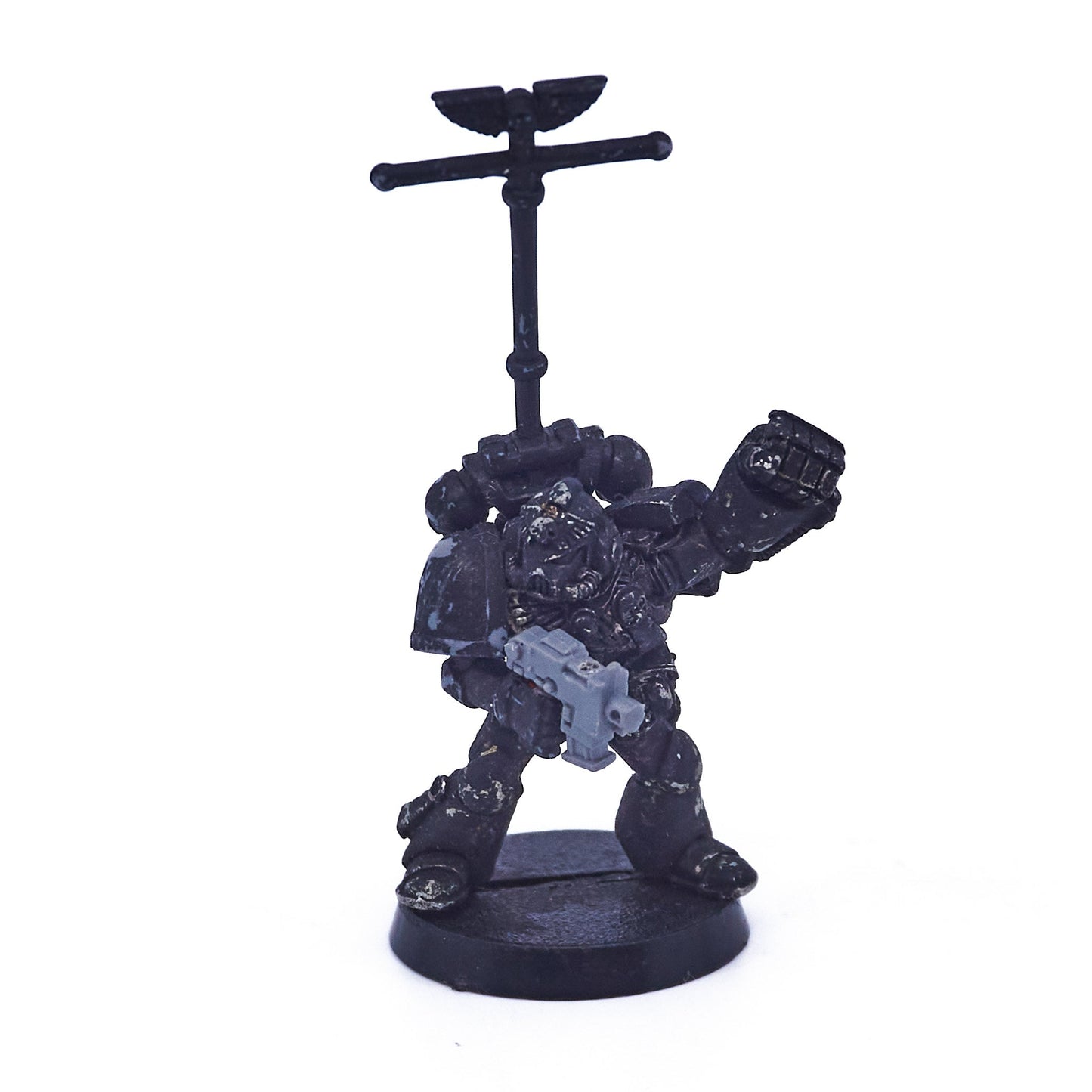 Space Marines - Space Marine Sergeant (Converted) (Metal) (05856) - Used