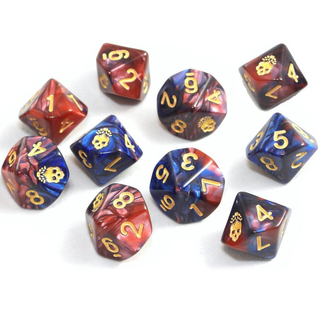 10 D10 Elder Dice - The Mark of the Necronomicon: Blood and Magick (ED0-N11) - Abyss Game Store