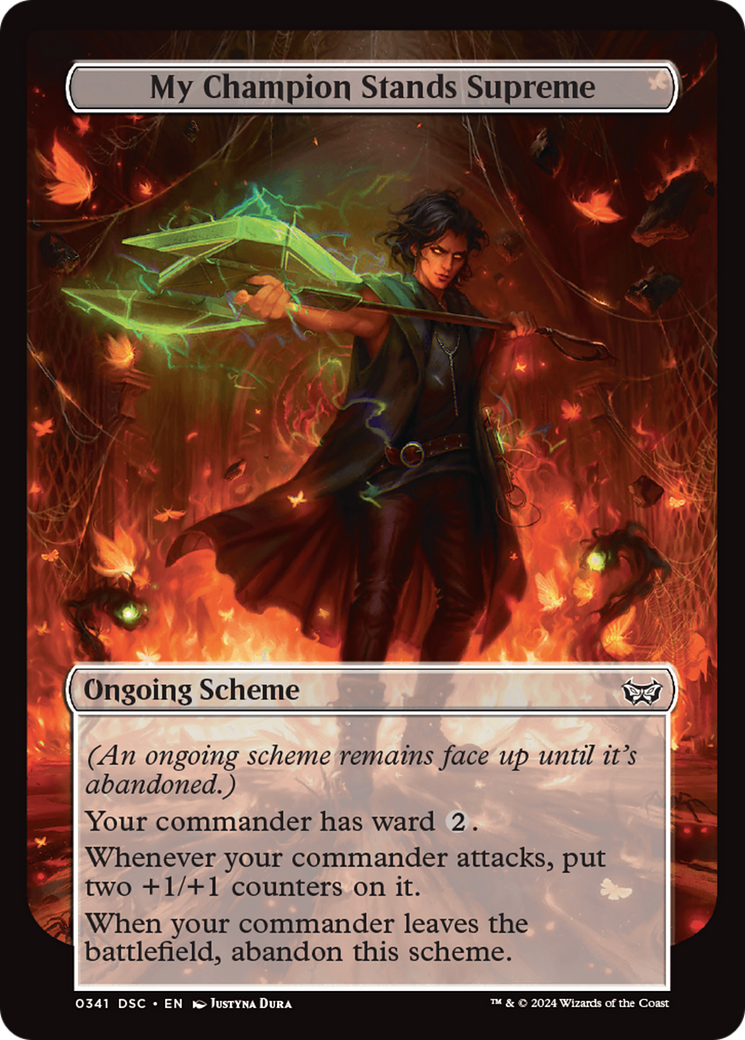 My Champion Stands Supreme (Full Art) [Duskmourn: House of Horror Commander]