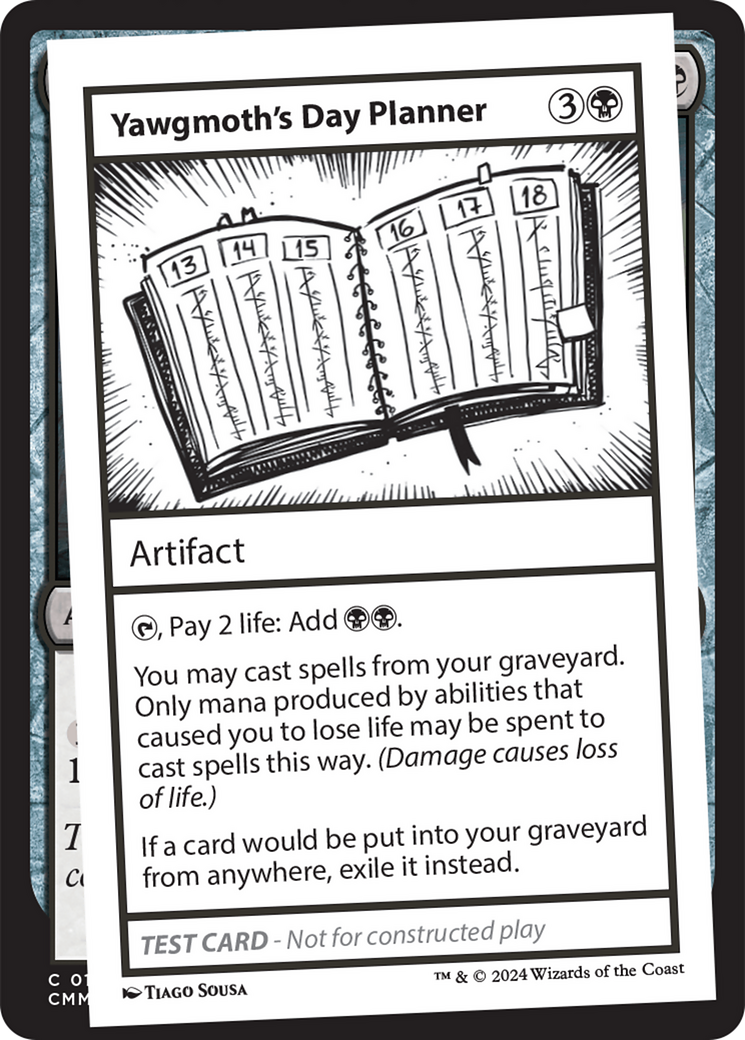 Yawgmoth's Day Planner [Mystery Booster 2 Playtest Cards]