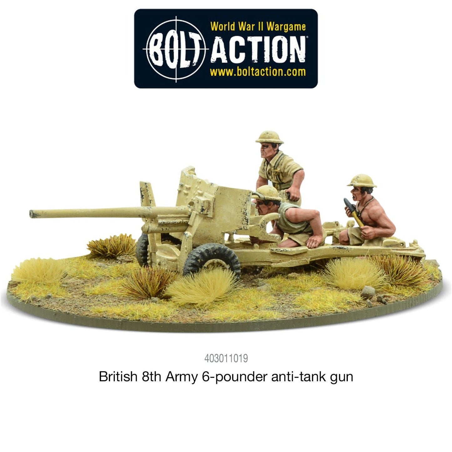 Bolt Action British 8th Army 6 Pounder ATG ( 403011019K )