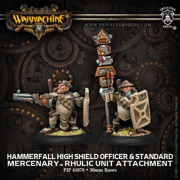 Hammerfall High Shield Gun Corps Officer and Standard Bearer - pip41078