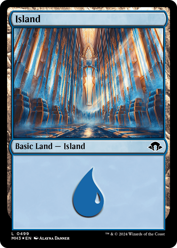 Island (0499) (Ripple Foil) [Modern Horizons 3]