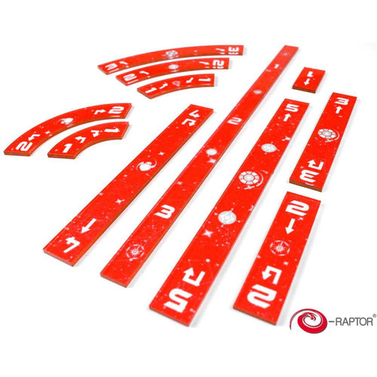 Star Wars: X-Wing - E-Raptor SWX Rulers Orange Set ( ERAPT63 )