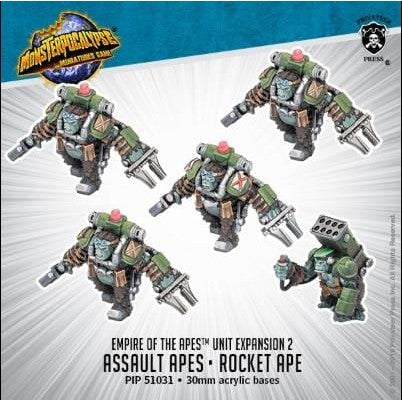 Monsterpocalypse: Empire of the Apes - Assault Apes & Rocket Ape - pip51031 - Used