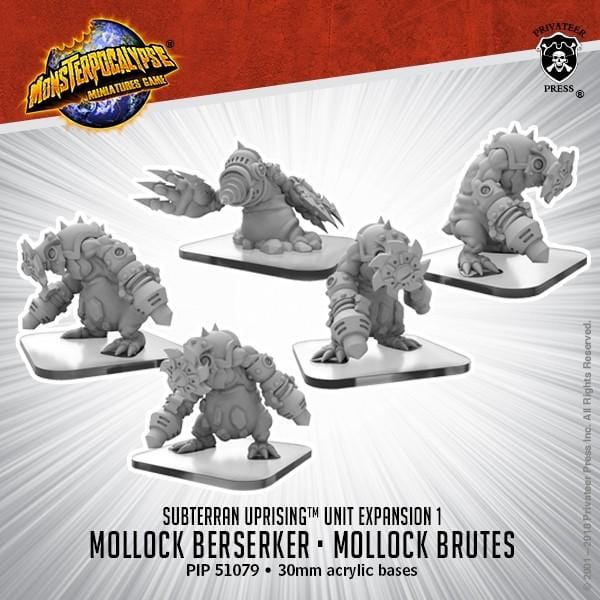 Monsterpocalypse: Subterran Uprising - Mollock Berserker / Mollock Brutes - pip51079 - Used