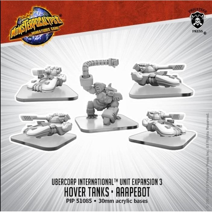 Monsterpocalypse: Ubercorp International - Hover Tanks / Aaapebot  - pip51085 - Used