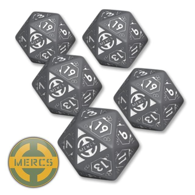 Infinity Mercs Dice Set (5 D20)