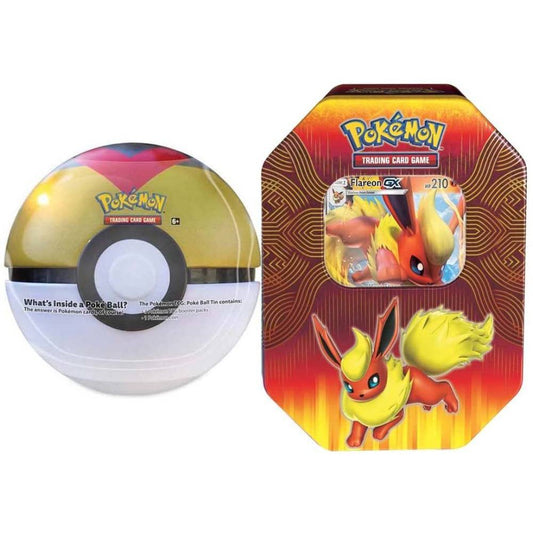 Pokemon: Elemental Power Flareon GX Tin and Pokeball