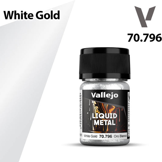 Vallejo Liquid Metal - White Gold - Val70796