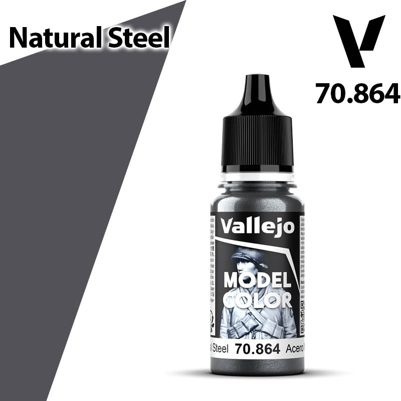 Vallejo Model Color - Natural Steel - Val70864 (197)