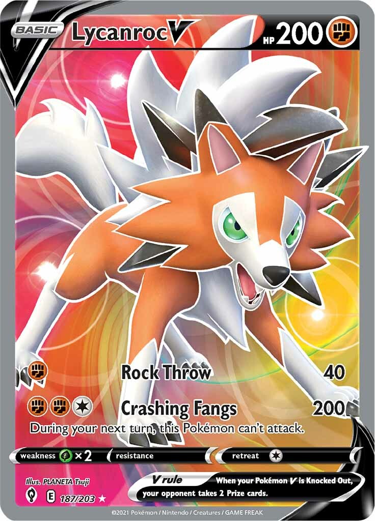 Lycanroc V (187/203) [Sword & Shield: Evolving Skies]