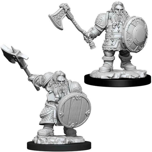 D&D Unpainted Minis - Dwarf Male Fighter ( 90004 )