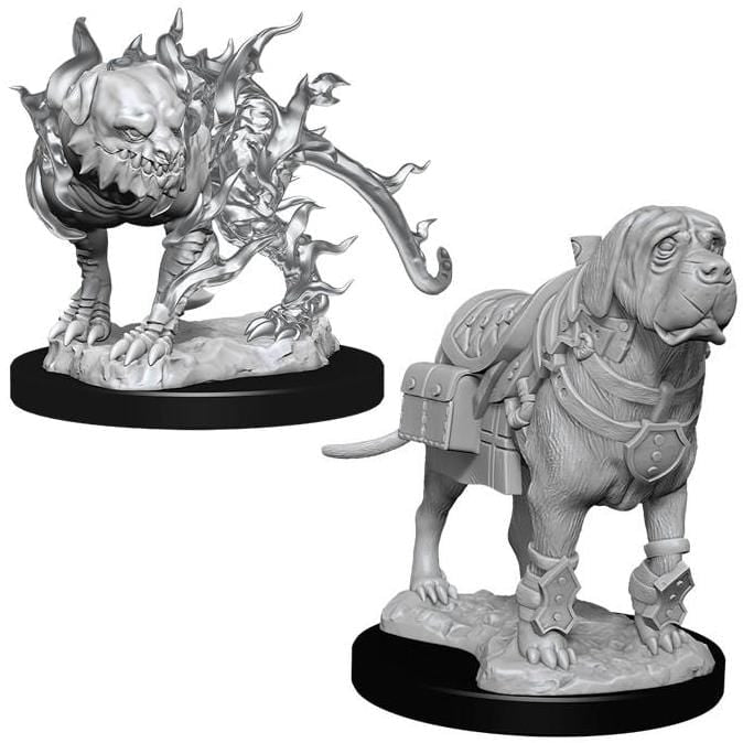 D&D Unpainted Minis - Mastiff and Shadow Mastiff ( 90017 )