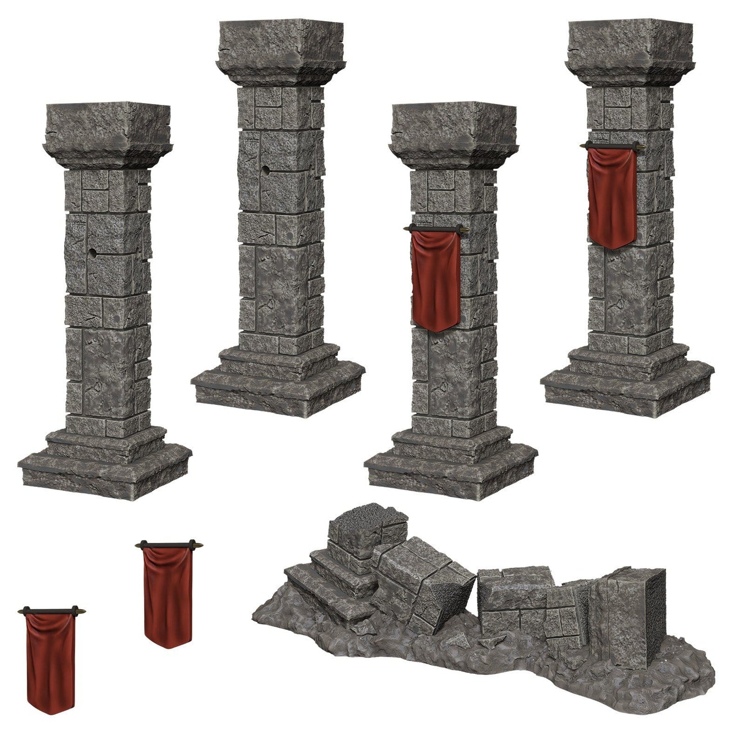 Wizkids Unpainted Minis - Pillars & Banners ( 90046 )