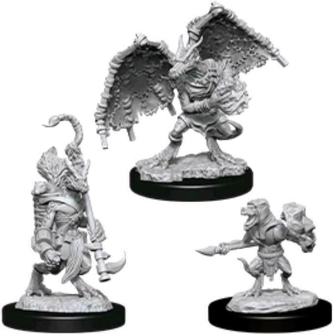 D&D Unpainted Minis - kobold inventor, dragonshield & sorcerer ( 90064 )