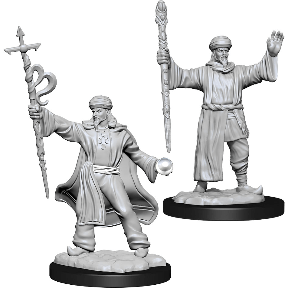 D&D Unpainted Minis - Human Male Wizard ( 90137 )