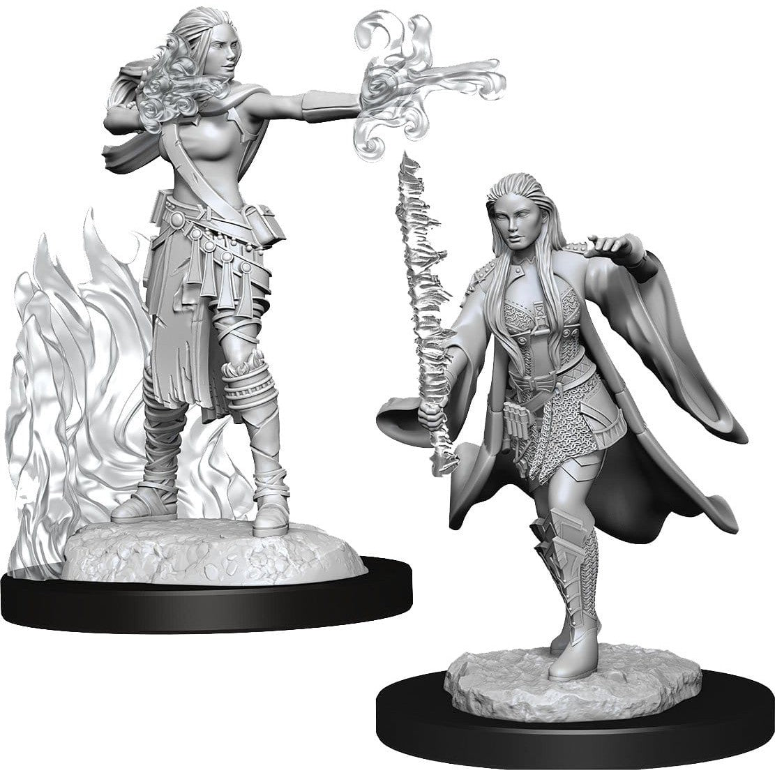 D&D Unpainted Minis - Multiclass Female Warlock + Sorcerer ( 90149 )