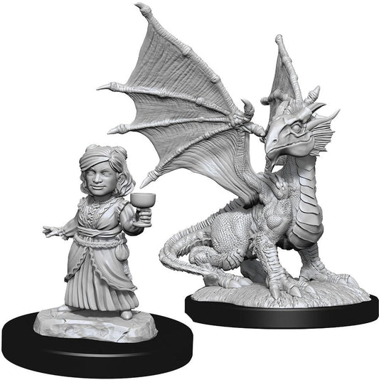 D&D Unpainted Minis - Silver Dragon Wyrmling ( 90153 )