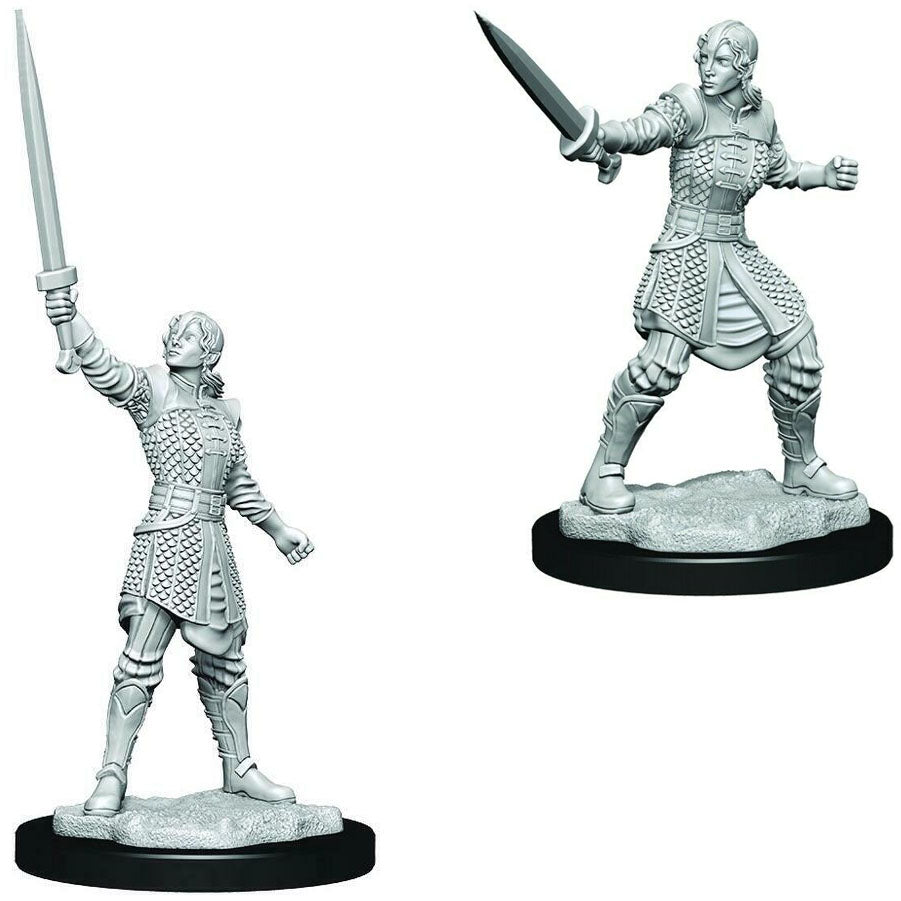 Critical Role Unpainted Minis - Human Dwendalian Empire Fighter ( 90386 )