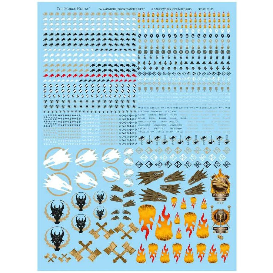 Salamanders Legion Transfer Sheet