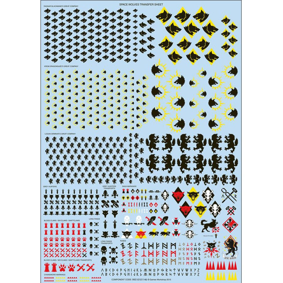 Transfer Sheet - Space Wolves ( 1146-W ) - Used