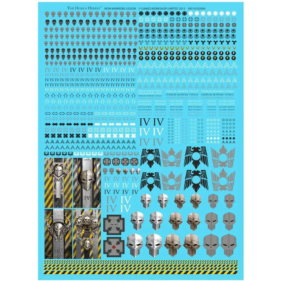 Horus Heresy - Iron Warriors Legion Transfer Sheet