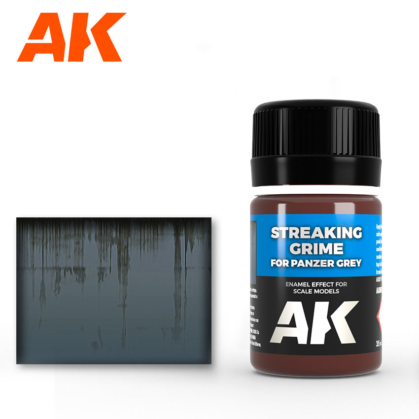 Ak Enamel Effects: Streaking Grime for Panzer Grey (AK069)