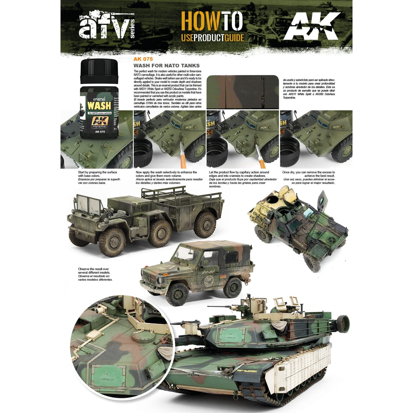 AK Enamel Wash - NATO Camo Vehicles (AK075)