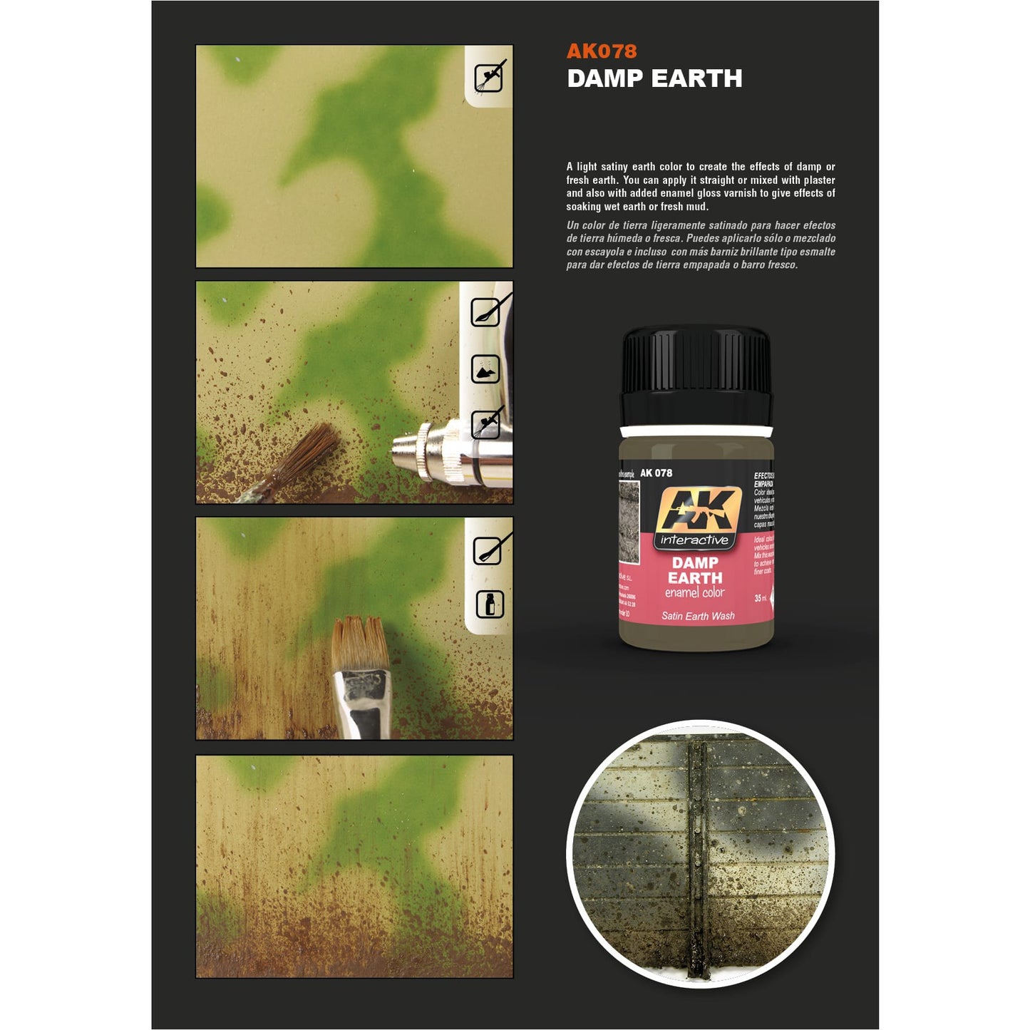 AK Enamel Effects: Damp Earth (AK078)