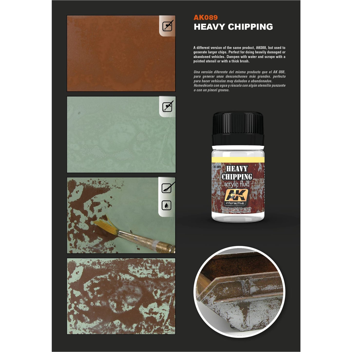 AK Enamel Effects: Heavy Chipping Fluid (AK089)