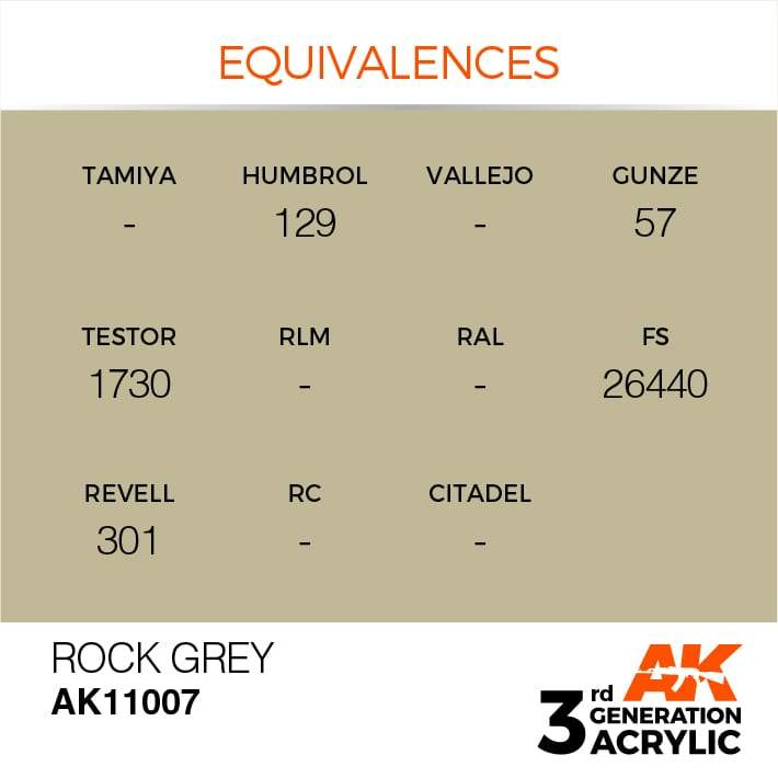 AK Acrylic 3G - Rock Grey ( AK11007 )