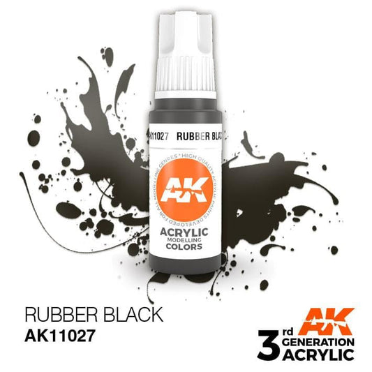 AK Acrylic 3G - Rubber Black ( AK11027 )