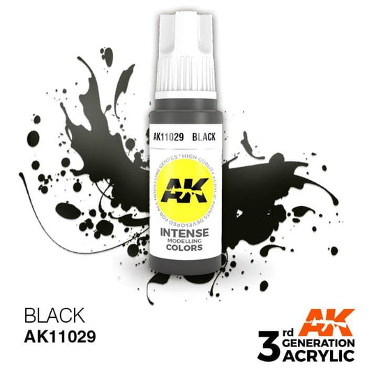 AK Acrylic 3G Intense - Black ( AK11029 )