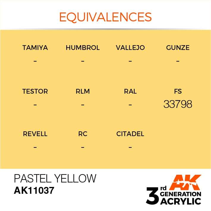 AK Acrylic 3G Pastel - Pastel Yellow ( AK11037 )