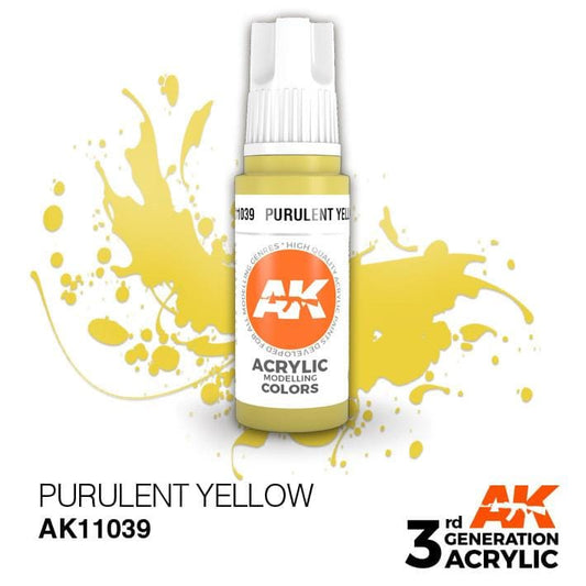 AK Acrylic 3G - Purulent Yellow ( AK11039 )