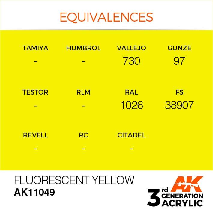 AK Acrylic 3G - Fluorescent Yellow ( AK11049 )