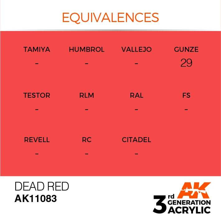 AK Acrylic 3G - Dead Red ( AK11083 )