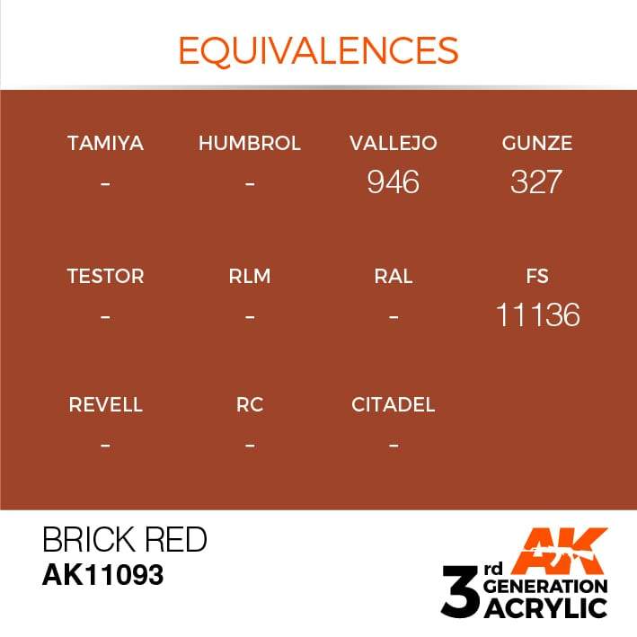 AK Acrylic 3G - Brick Red ( AK11093 )