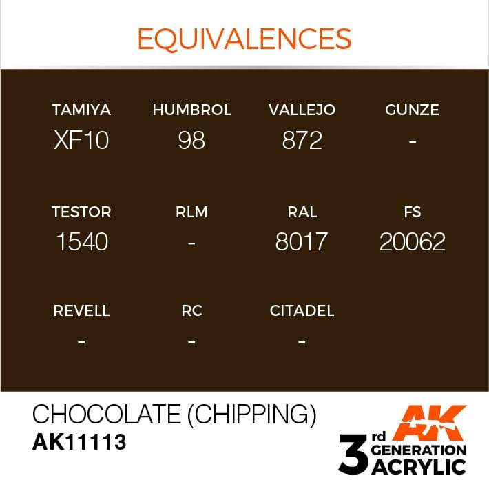 AK Acrylic 3G - Chocolate (Chipping) ( AK11113 )