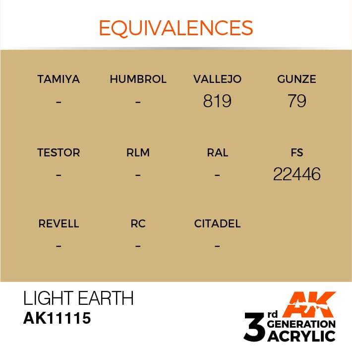 AK Acrylic 3G - Light Earth ( AK11115 )