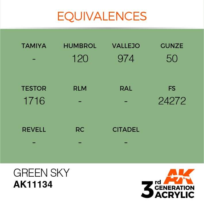 AK Acrylic 3G - Green Sky ( AK11134 )