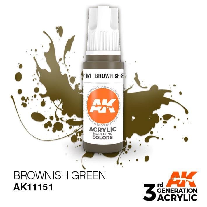 AK Acrylic 3G - Brownish Green ( AK11151 )