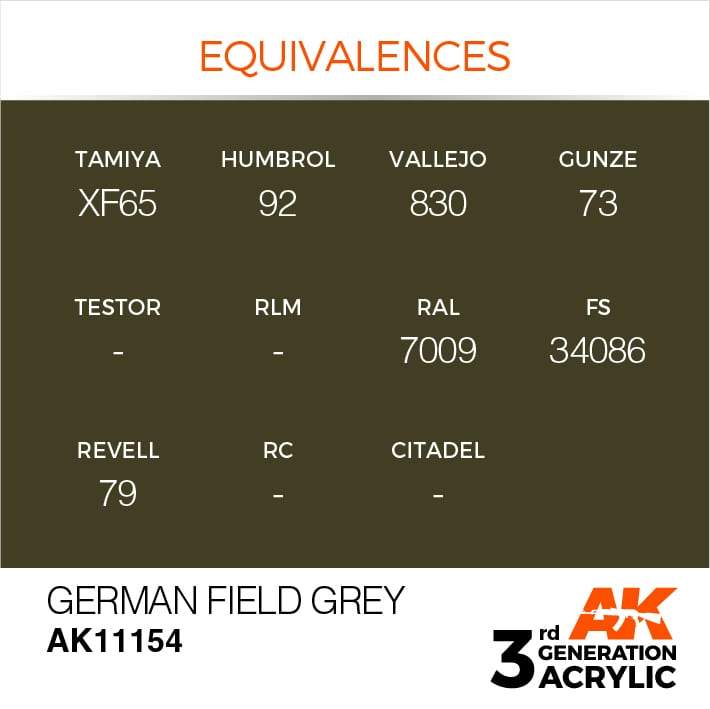 AK Acrylic 3G - German Field Grey ( AK11154 )