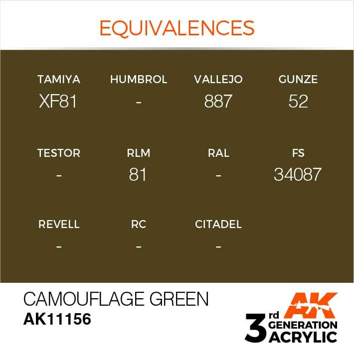 AK Acrylic 3G - Camouflage Green ( AK11156 )