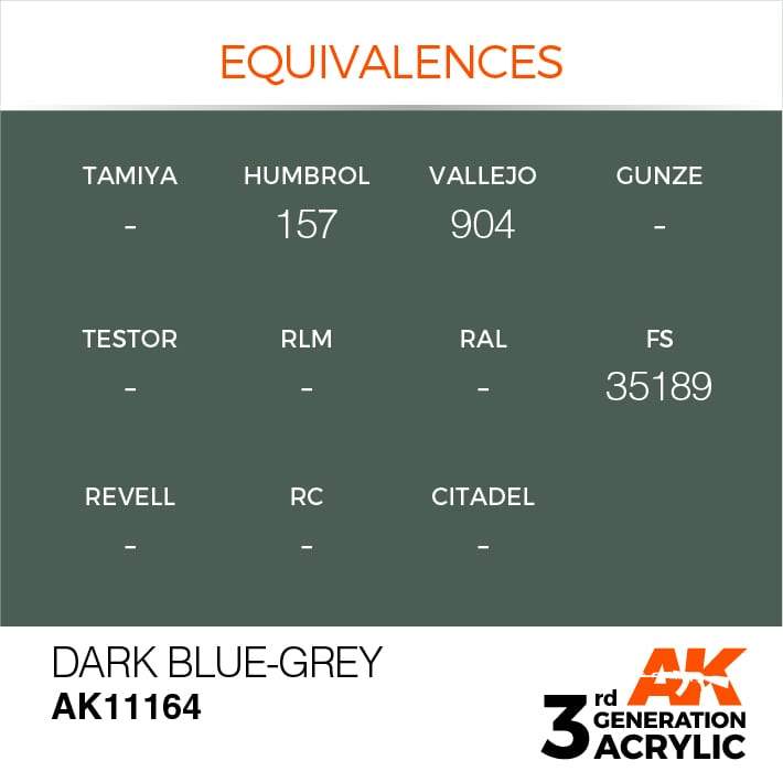 AK Acrylic 3G - Dark Blue-Grey ( AK11164 )