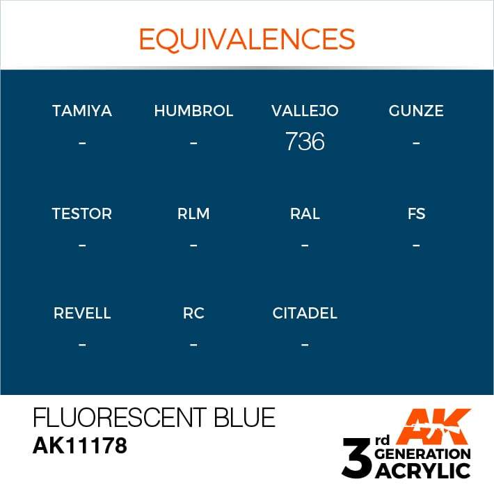 AK Acrylic 3G - Fluorescent Blue ( AK11178 )