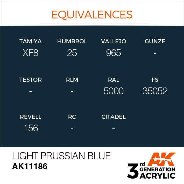 AK Acrylic 3G - Light Prussian Blue ( AK11186 )