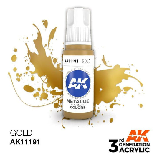 AK Acrylic 3G Metallic - Gold ( AK11191 )